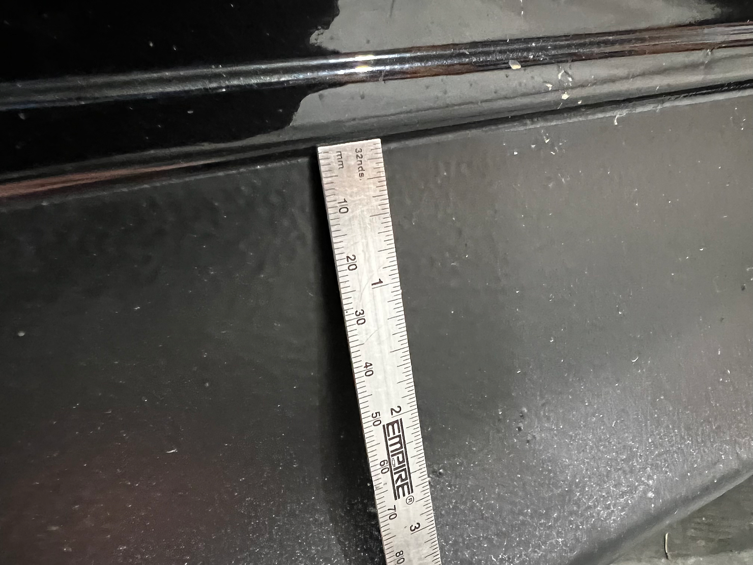 measure 1/2" down from this body line